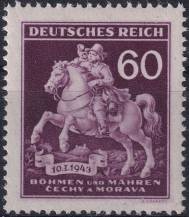 1943, Protektorát, 102DV, Den poštovní známky ✶✶