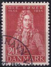 1944, Dánsko, 0285, 300. výročí narození Ole Römera ⊙