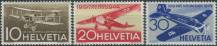 1944, Švýcarsko, 0435/0437, Letecké známky: 25 let Švýcarské letecké pošty (I) ∗∗