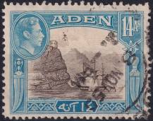1945, Aden, 24, Výplatní známka: zemské motivy - dobytí Adenu ⊙