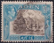 1945, Aden, 24, Výplatní známka: zemské motivy - dobytí Adenu ⊙