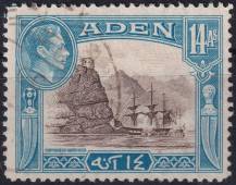 1945, Aden, 24, Výplatní známka: zemské motivy - dobytí Adenu ⊙