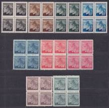 1945, ČSR II, 0372/0380, Výplatní známky: Lipová ratolest  ✶✶ ⊞ 