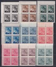 1945, ČSR II, 0372/0380, Výplatní známky: Lipová ratolest  ✶✶ ⊞ L H