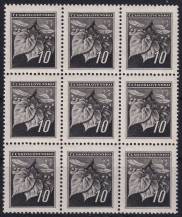 1945, ČSR II, 0372, Výplatní známky: Lipová ratolest  ✶✶ ⊞ 