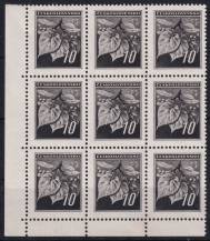 1945, ČSR II, 0372, Výplatní známky: Lipová ratolest  ✶✶ ⊞ L D