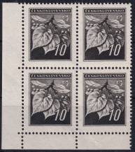 1945, ČSR II, 0372, Výplatní známky: Lipová ratolest  ✶✶ ⊞ L D