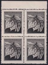 1945, ČSR II, 0372, Výplatní známky: Lipová ratolest  ✶✶ ⊞ o H