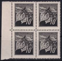 1945, ČSR II, 0372, Výplatní známky: Lipová ratolest  ✶✶ ⊞ o L