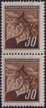 1945, ČSR II, 0373, Výplatní známka: Lipová ratolest ✶✶ ⊟