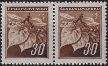 1945, ČSR II, 0373, Výplatní známka: Lipová ratolest ✶✶ ⊟