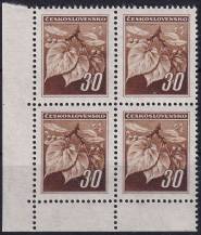 1945, ČSR II, 0373, Výplatní známky: Lipová ratolest  ✶✶ ⊞ L D