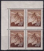 1945, ČSR II, 0373, Výplatní známky: Lipová ratolest  ✶✶ ⊞ L H