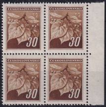 1945, ČSR II, 0373, Výplatní známky: Lipová ratolest  ✶✶ ⊞ o P