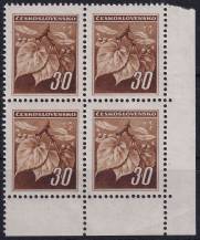 1945, ČSR II, 0373, Výplatní známky: Lipová ratolest  ✶✶ ⊞ P D