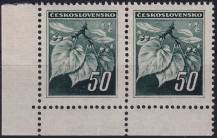 1945, ČSR II, 0374, Výplatní známka: Lipová ratolest ✶✶ ⊟ L D