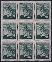 1945, ČSR II, 0374, Výplatní známky: Lipová ratolest  ✶✶ ⊞ 
