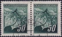 1945, ČSR II, 0374, Výplatní známky: Lipová ratolest  ⊙  ⊟ 