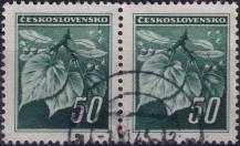 1945, ČSR II, 0374, Výplatní známky: Lipová ratolest  ⊙  ⊟ 