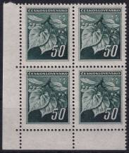 1945, ČSR II, 0374, Výplatní známky: Lipová ratolest  ✶✶ ⊞ L D