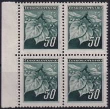1945, ČSR II, 0374, Výplatní známky: Lipová ratolest  ✶✶ ⊞ o L