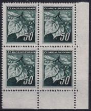 1945, ČSR II, 0374, Výplatní známky: Lipová ratolest  ✶✶ ⊞ P D