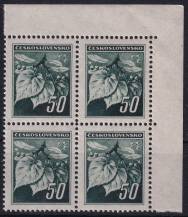 1945, ČSR II, 0374, Výplatní známky: Lipová ratolest  ✶✶ ⊞ P H