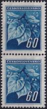 1945, ČSR II, 0375, Výplatní známka: Lipová ratolest ✶✶ ⊟