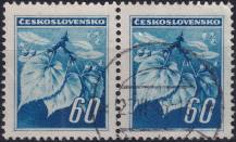 1945, ČSR II, 0375, Výplatní známky: Lipová ratolest  ⊙  ⊟ 