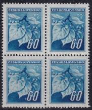 1945, ČSR II, 0375, Výplatní známky: Lipová ratolest  ✶✶ ⊞ 