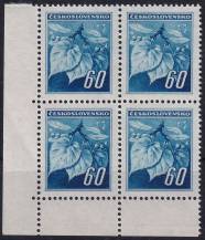 1945, ČSR II, 0375, Výplatní známky: Lipová ratolest  ✶✶ ⊞ L D