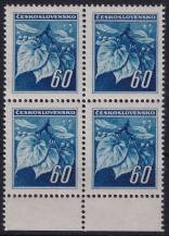 1945, ČSR II, 0375, Výplatní známky: Lipová ratolest  ✶✶ ⊞ o D