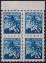 1945, ČSR II, 0375, Výplatní známky: Lipová ratolest  ✶✶ ⊞ o H