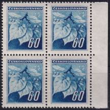 1945, ČSR II, 0375, Výplatní známky: Lipová ratolest  ✶✶ ⊞ o P