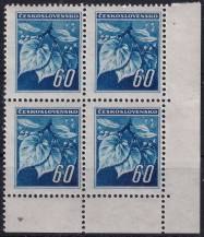 1945, ČSR II, 0375, Výplatní známky: Lipová ratolest  ✶✶ ⊞ P D