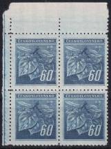 1945, ČSR II, 0376, Výplatní známky: Lipová ratolest  ✶✶ ⊞ L H