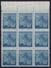 1945, ČSR II, 0376, Výplatní známky: Lipová ratolest  ✶✶ ⊞ o H