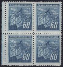 1945, ČSR II, 0376, Výplatní známky: Lipová ratolest  ✶✶ ⊞ o L