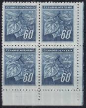 1945, ČSR II, 0376, Výplatní známky: Lipová ratolest  ✶✶ ⊞ P D