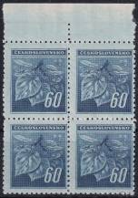 1945, ČSR II, 0376VV, Výplatní známka: Lipová ratolest ✶✶ ⊞ o H