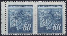 1945, ČSR II, 0376VV, Výplatní známka: Lipová ratolest ✶✶ ⊟ o L