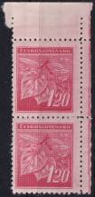 1945, ČSR II, 0378, Výplatní známka: Lipová ratolest ✶✶ ⊟ P H