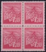 1945, ČSR II, 0378, Výplatní známky: Lipová ratolest  ✶✶ ⊞ 