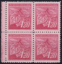 1945, ČSR II, 0378, Výplatní známky: Lipová ratolest  ✶✶ ⊞ o L