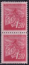 1945, ČSR II, 0378VV, Výplatní známka: Lipová ratolest ✶✶ ⊟