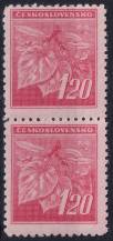 1945, ČSR II, 0378VV, Výplatní známka: Lipová ratolest ✶✶ ⊟