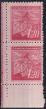 1945, ČSR II, 0378VV, Výplatní známka: Lipová ratolest ✶✶ ⊟ L D