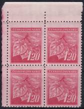 1945, ČSR II, 0378VV, Výplatní známka: Lipová ratolest ✶✶ ⊞ L H