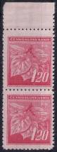 1945, ČSR II, 0378VV, Výplatní známka: Lipová ratolest ✶✶ ⊟ o H