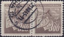 1945, ČSR II, 0379, Výplatní známky: Lipová ratolest  ⊙  ⊟ 
